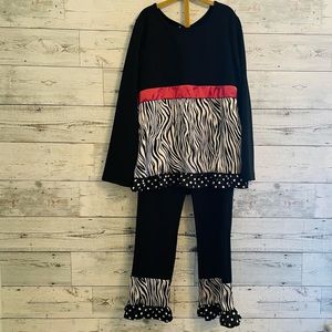 Matching Set, Leopard Print Pants and Top